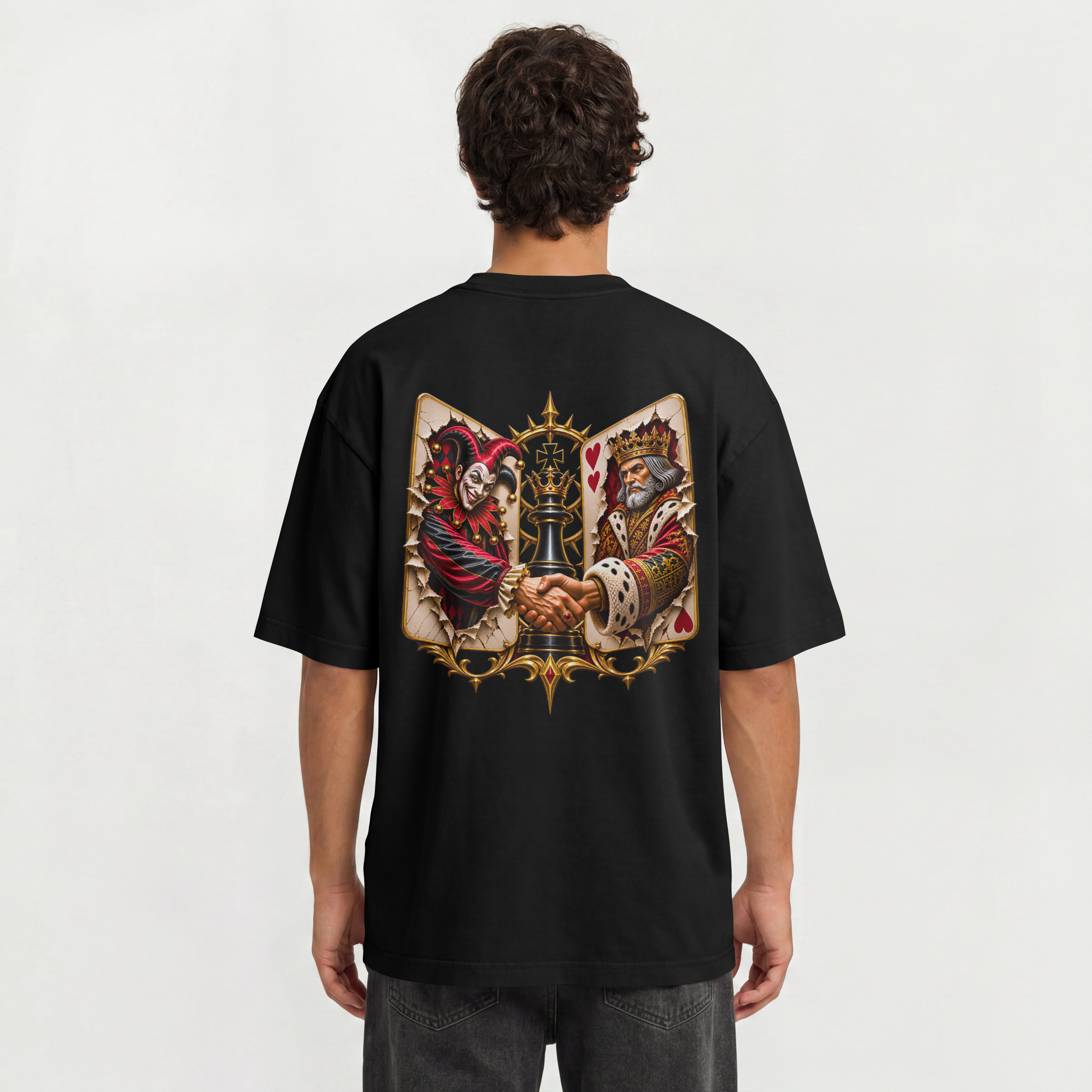 MENS TRENDY STREETWEAR OVERSIZED T SHIRT - KING'S GAME