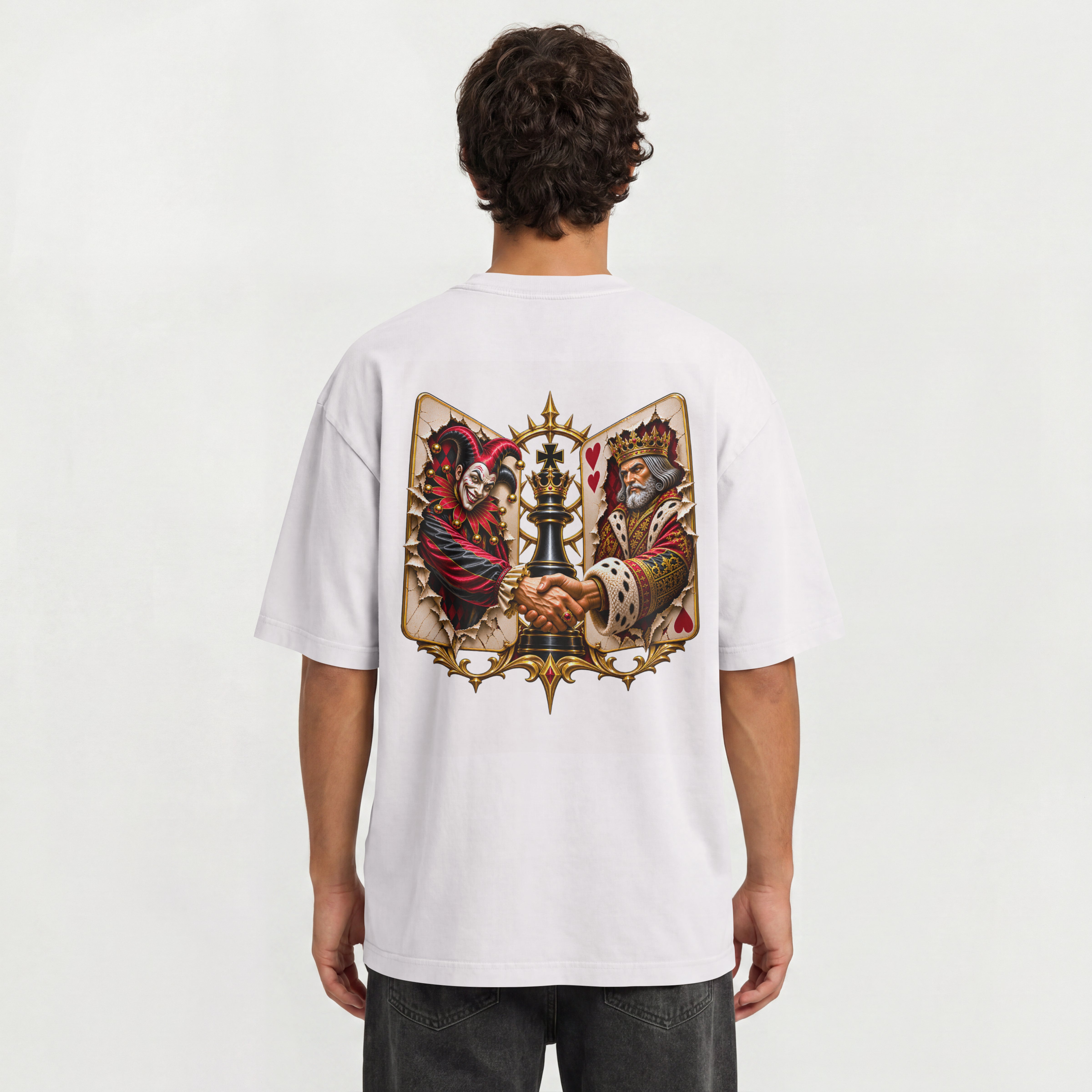 MENS TRENDY STREETWEAR OVERSIZED T SHIRT - KING'S GAME