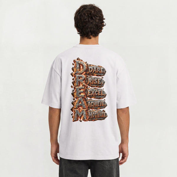 MENS MOTIVATE STYLE OVERSIZED T SHIRT - DREAM