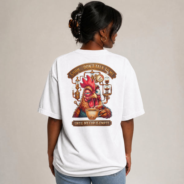 WOMEN MORNING EMOTION OVERSIZED T SHIRT - EMPTY MY COFFEE