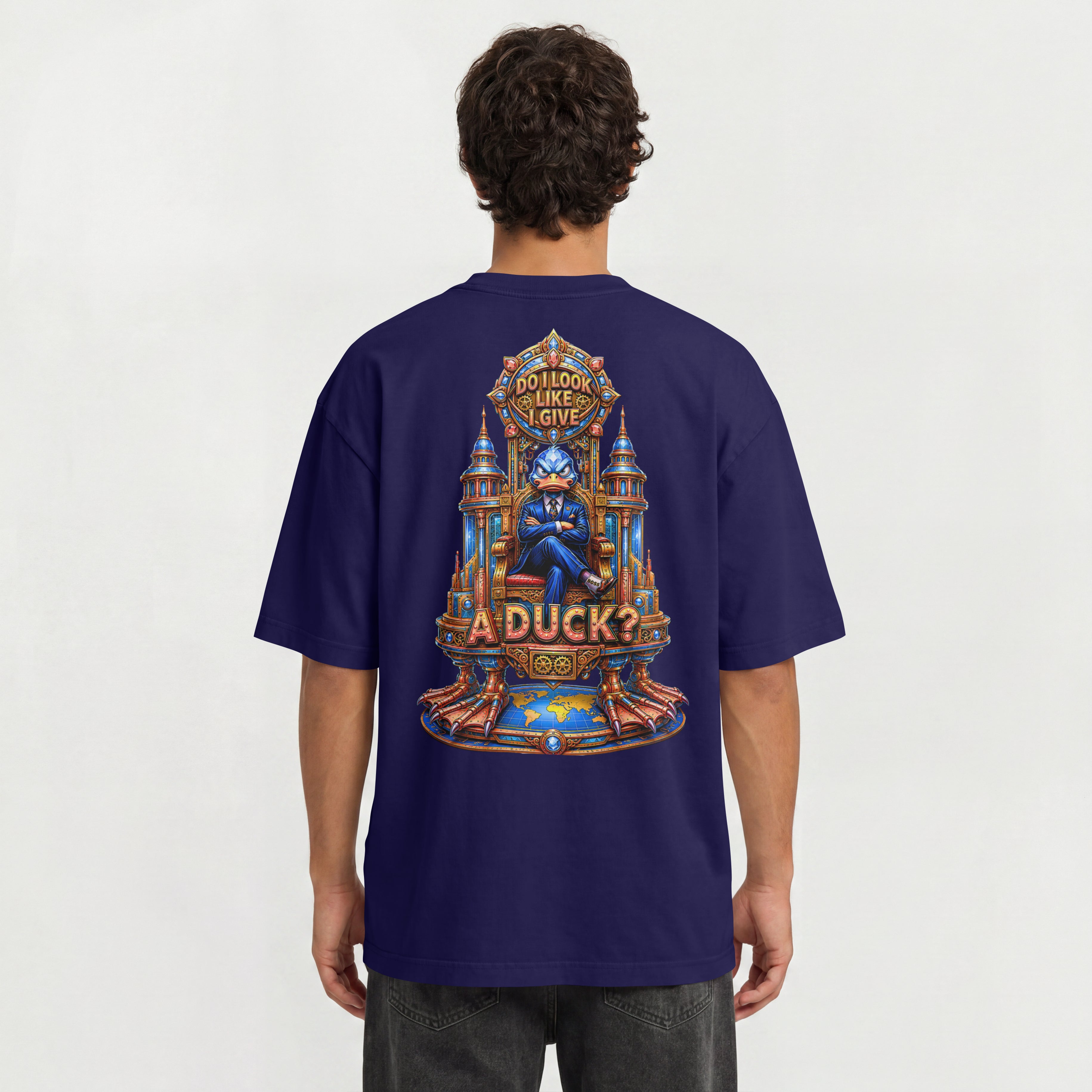 MEN'S ATTITUDE OVERSIZED T SHIRT - I DONT GIVE A DUCK