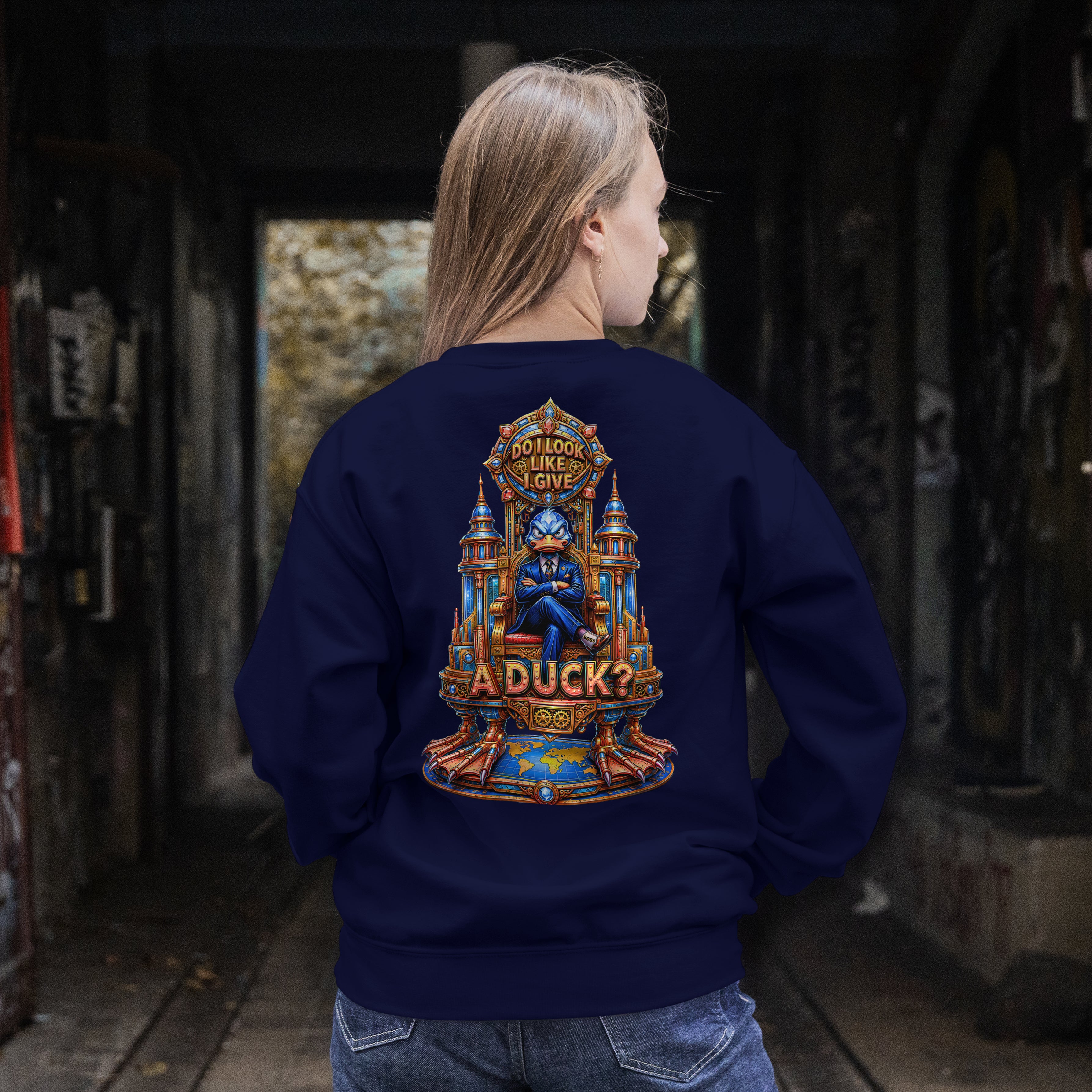 WOMENS ATTITUDE SEWATSHIRT - DO I LOOK LIKE I GIVE A DUCK