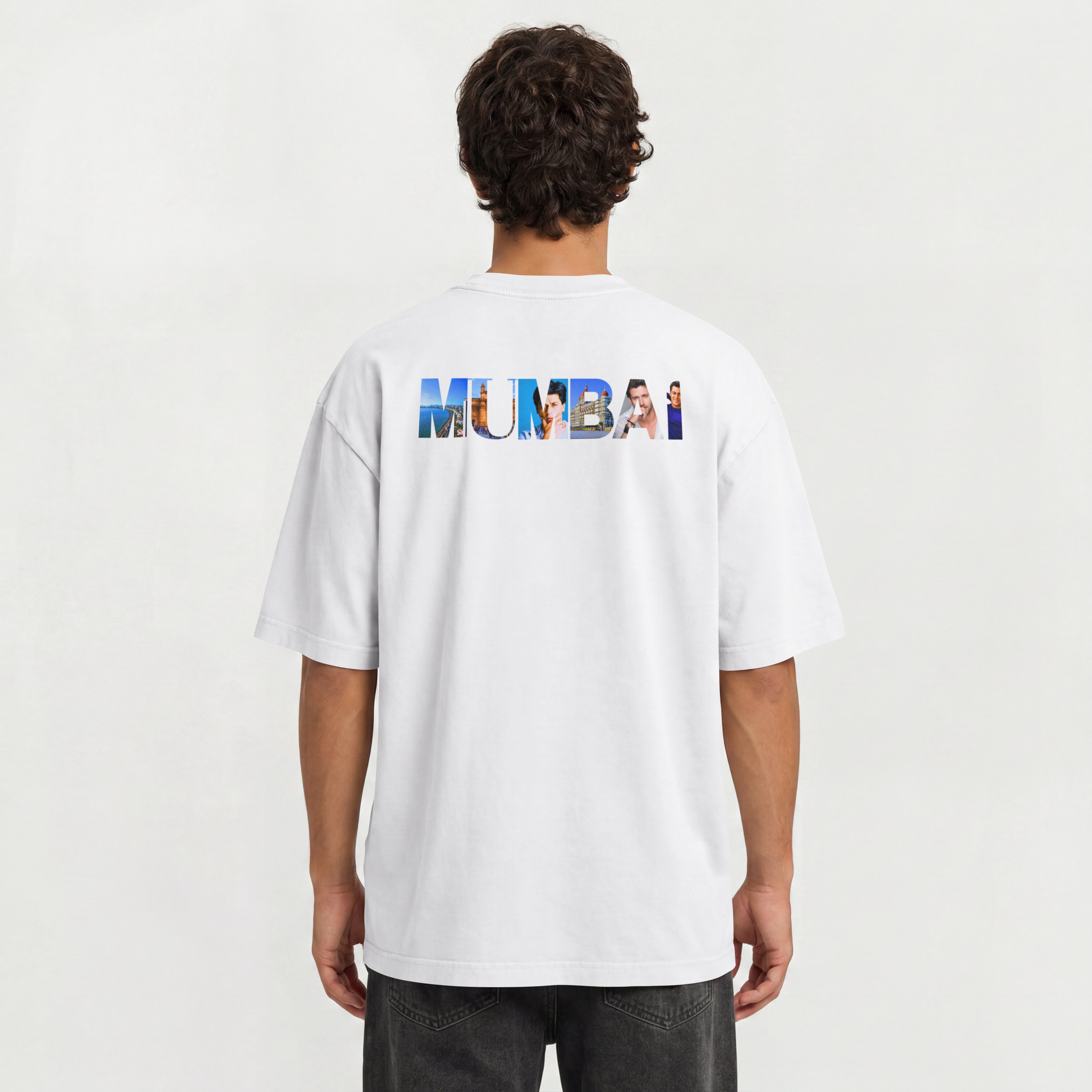 UNISEX CITY OF BOLLOYWOOD OVERSIZED T SHIRT - MUMBAI