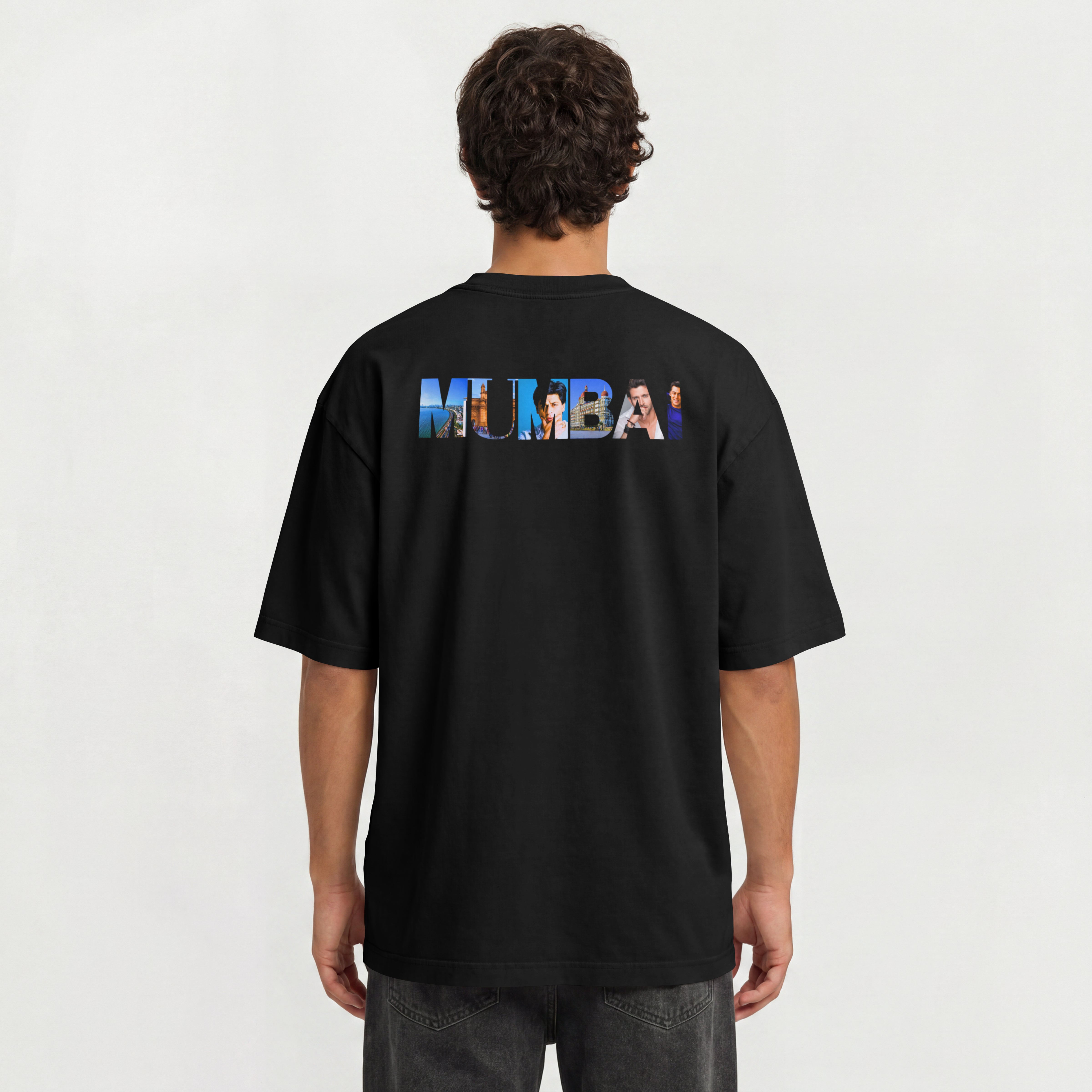 UNISEX CITY OF BOLLOYWOOD OVERSIZED T SHIRT - MUMBAI