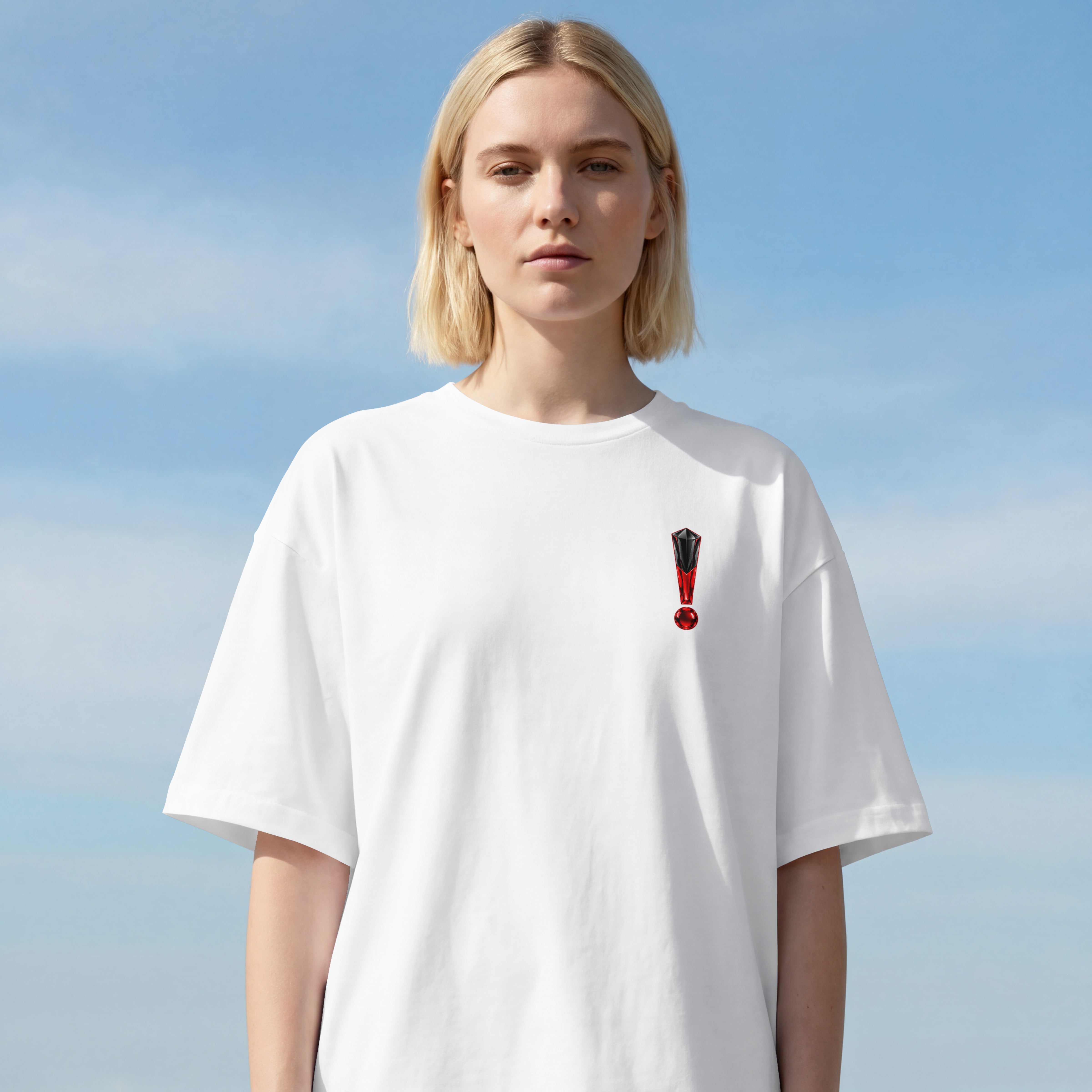 WOMENS FUNNY STREET WEAR OVERSIZED T SHIRT - SHUTTING THE MOUTH