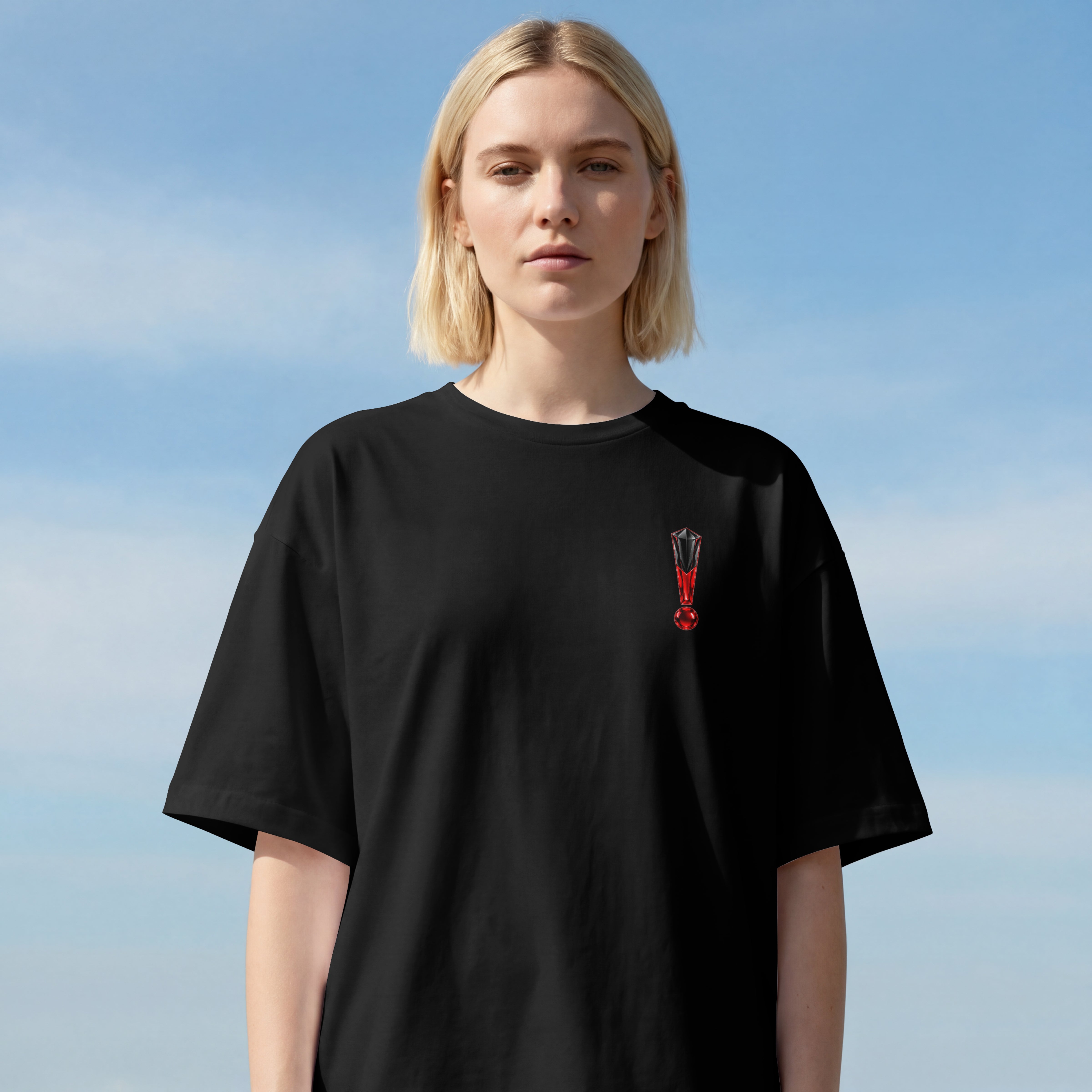 WOMENS FUNNY STREET WEAR OVERSIZED T SHIRT - SHUTTING THE MOUTH