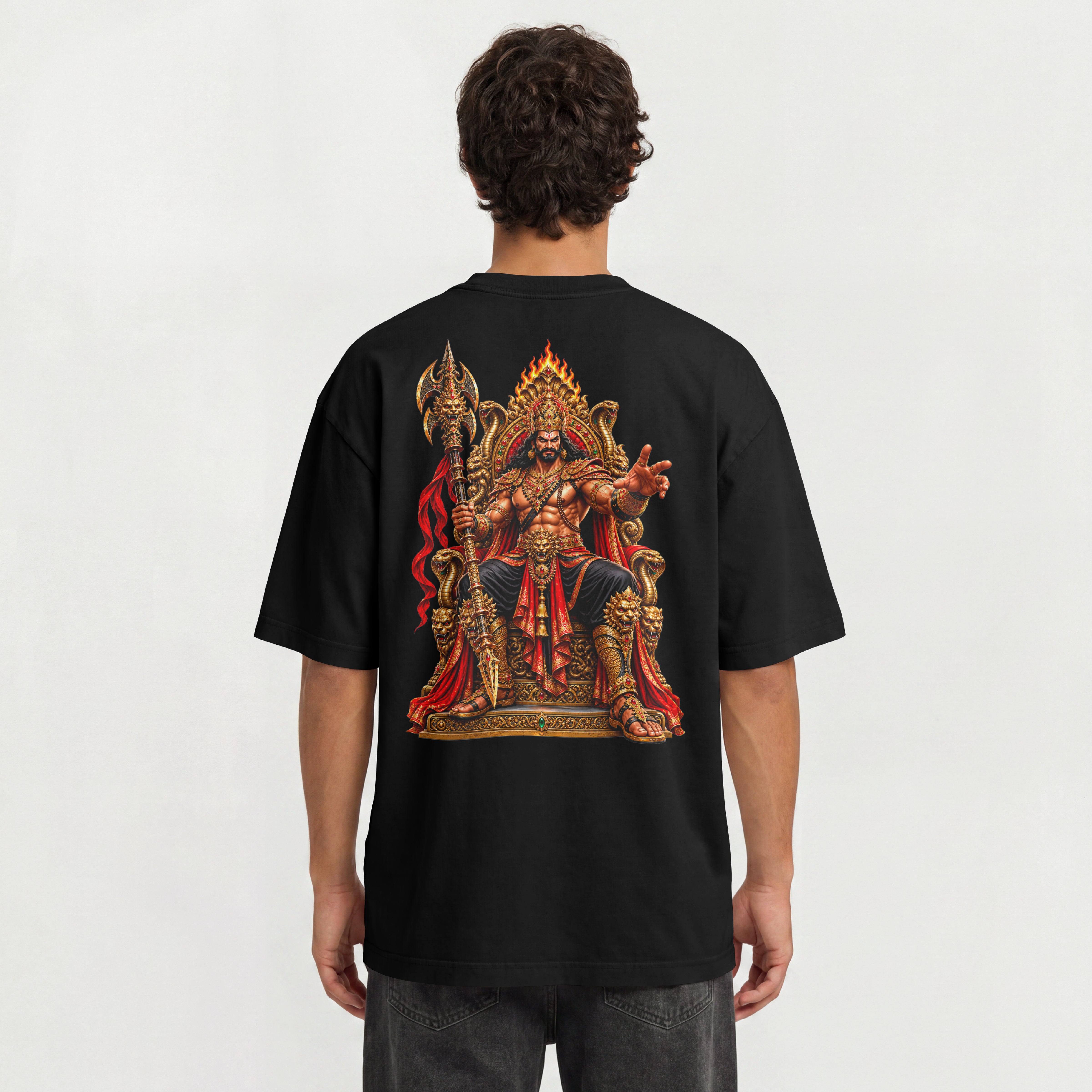 UNISEX RAVANAN OVERSIZED T SHIRT - KING OF LANKA