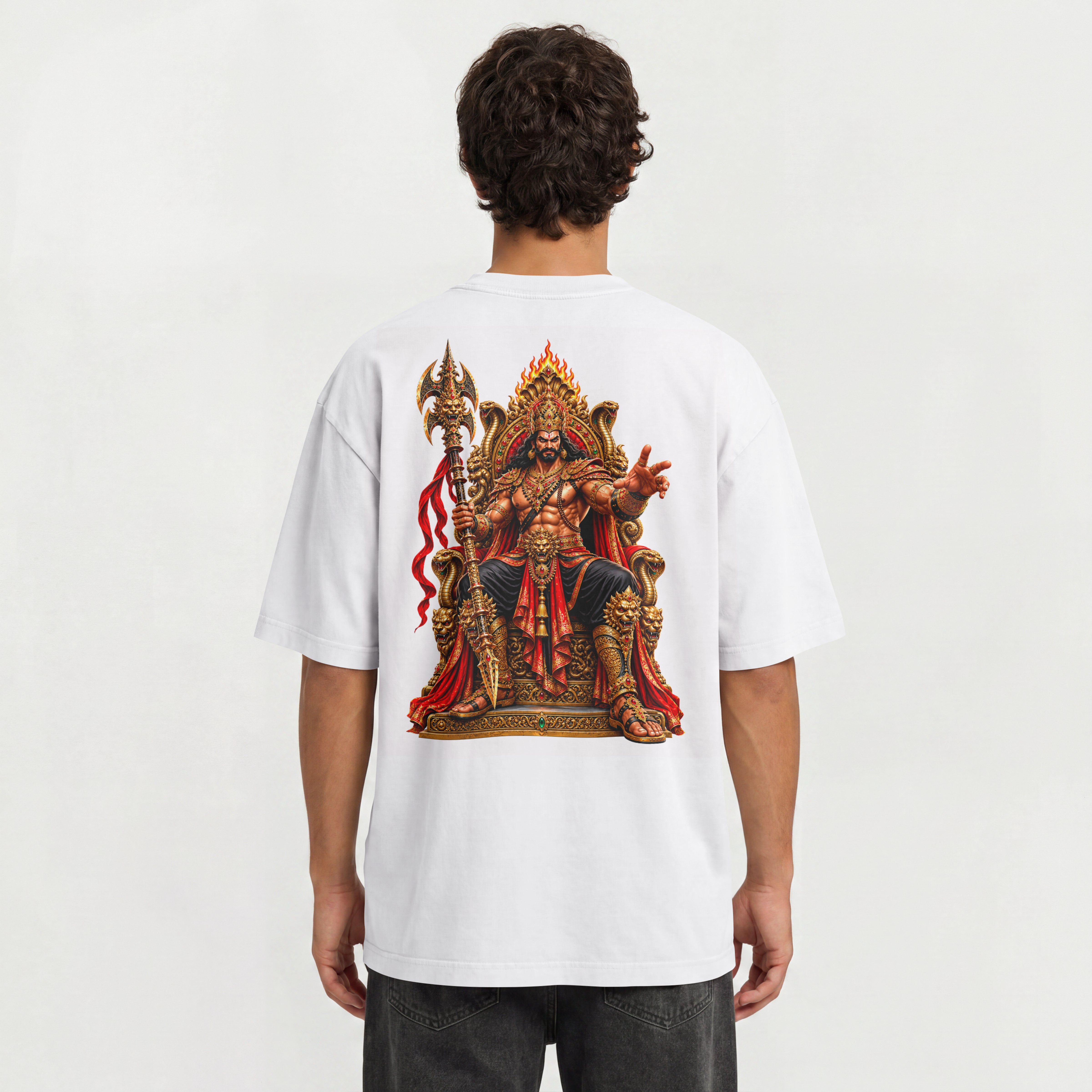 UNISEX RAVANAN OVERSIZED T SHIRT - KING OF LANKA