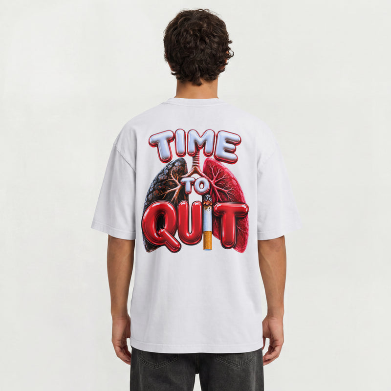UNISEX AWARNESS OVERSIZED T SHIRT - QUIT SMOKING