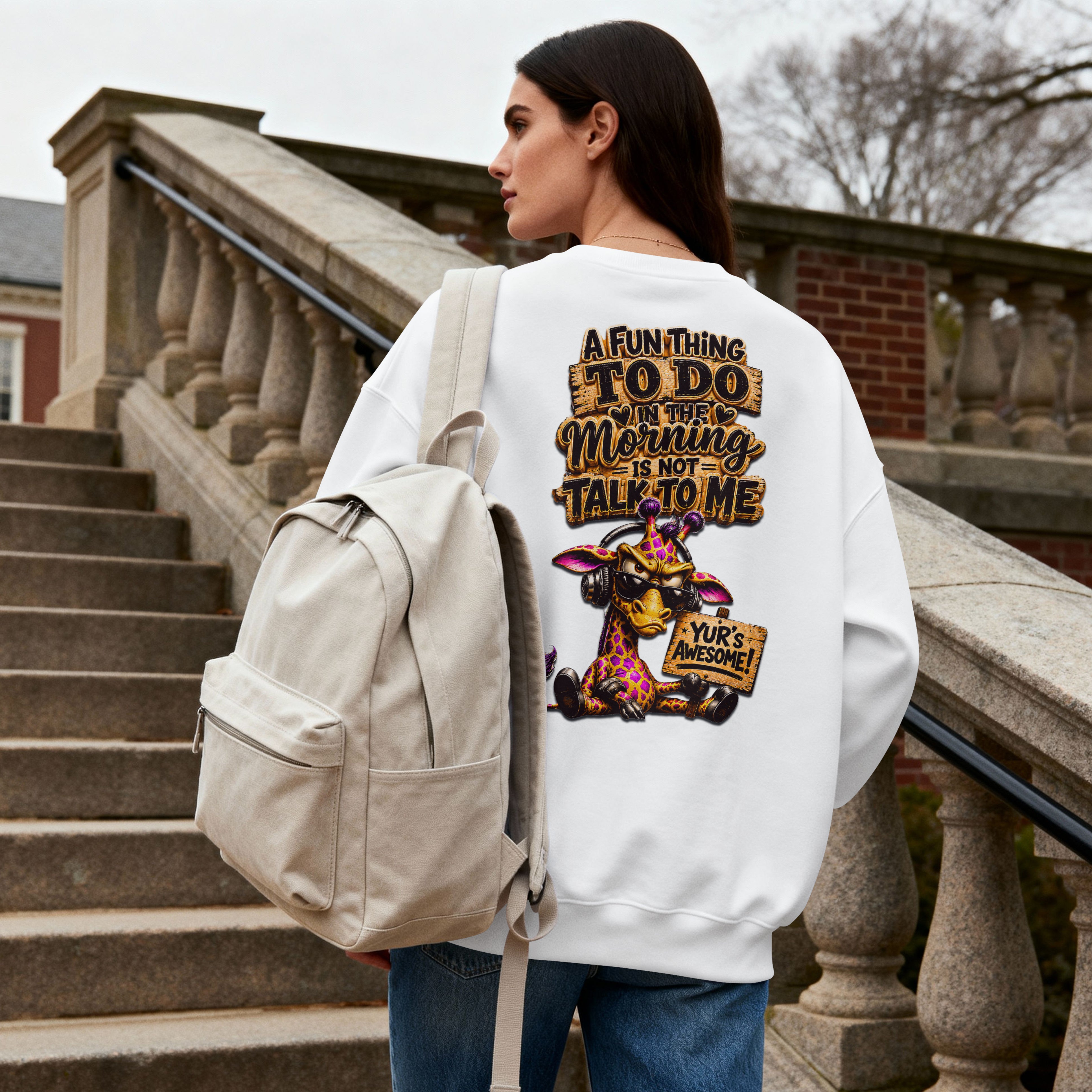 WOMENS TRENDY SWEATSHIRT - MORNING VIBE