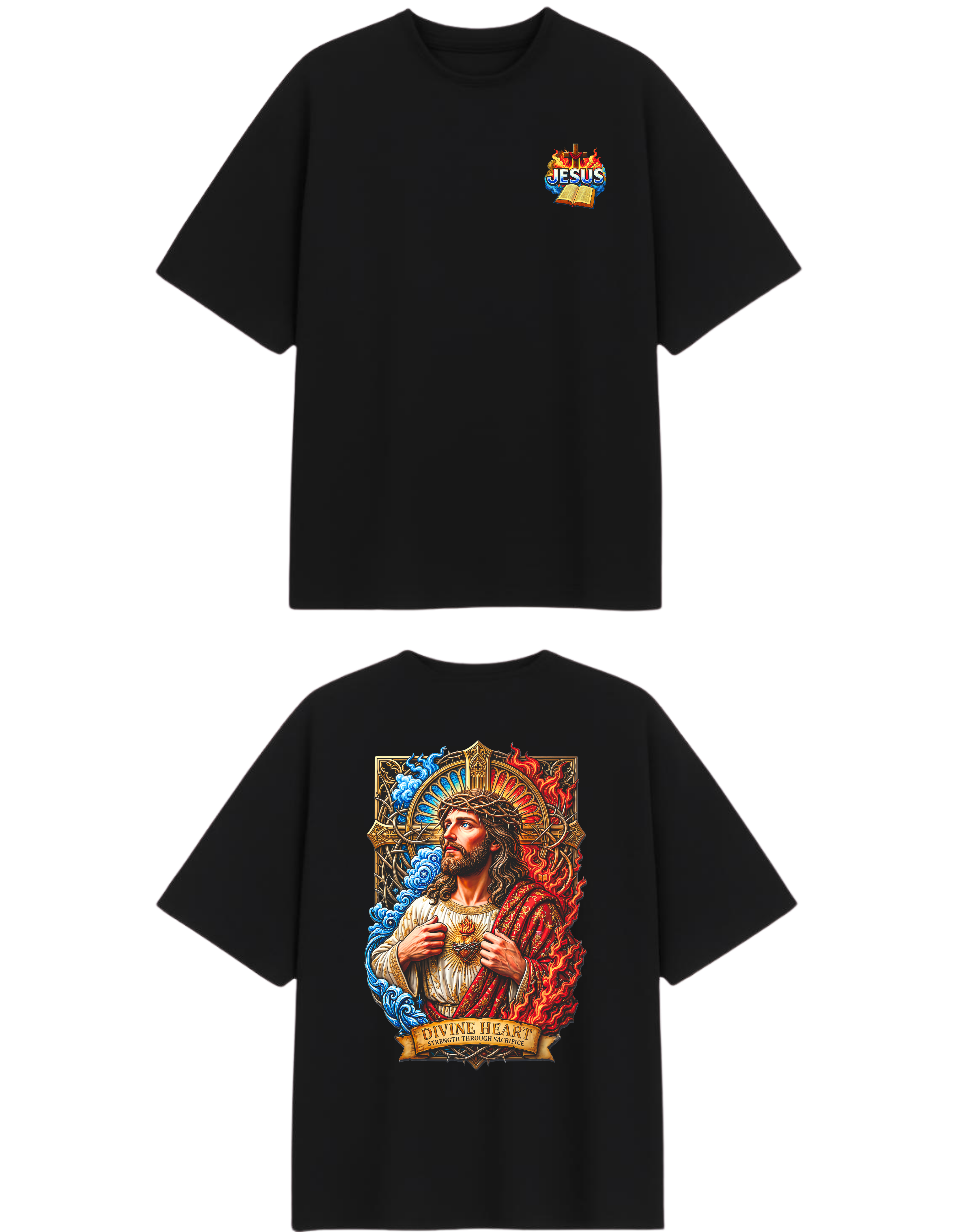 WOMENS OVERSIZED DIVINE T SHIRT - JESUS ✞