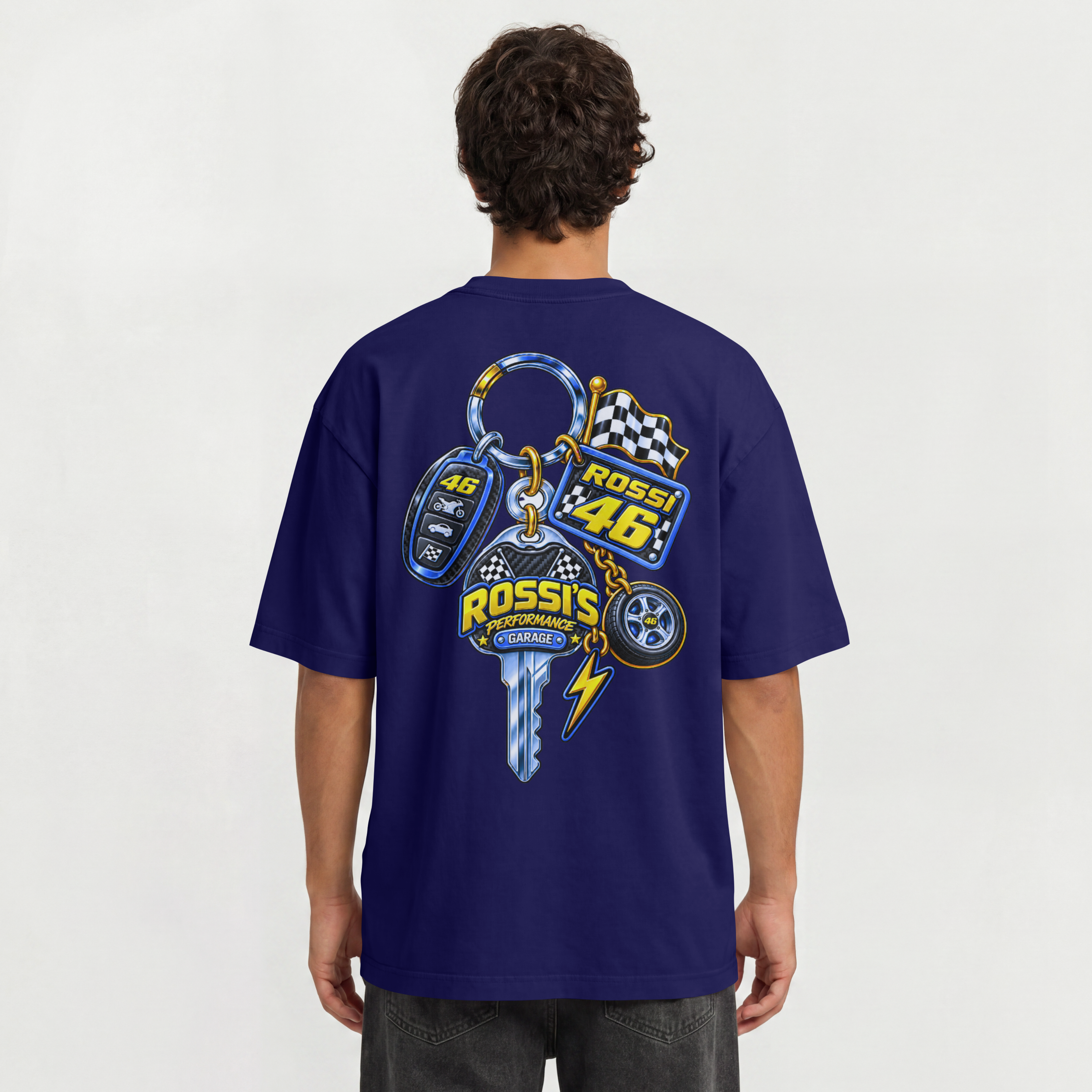 MENS RIDER OVERSIZED T SHIRT - ROSSI 46