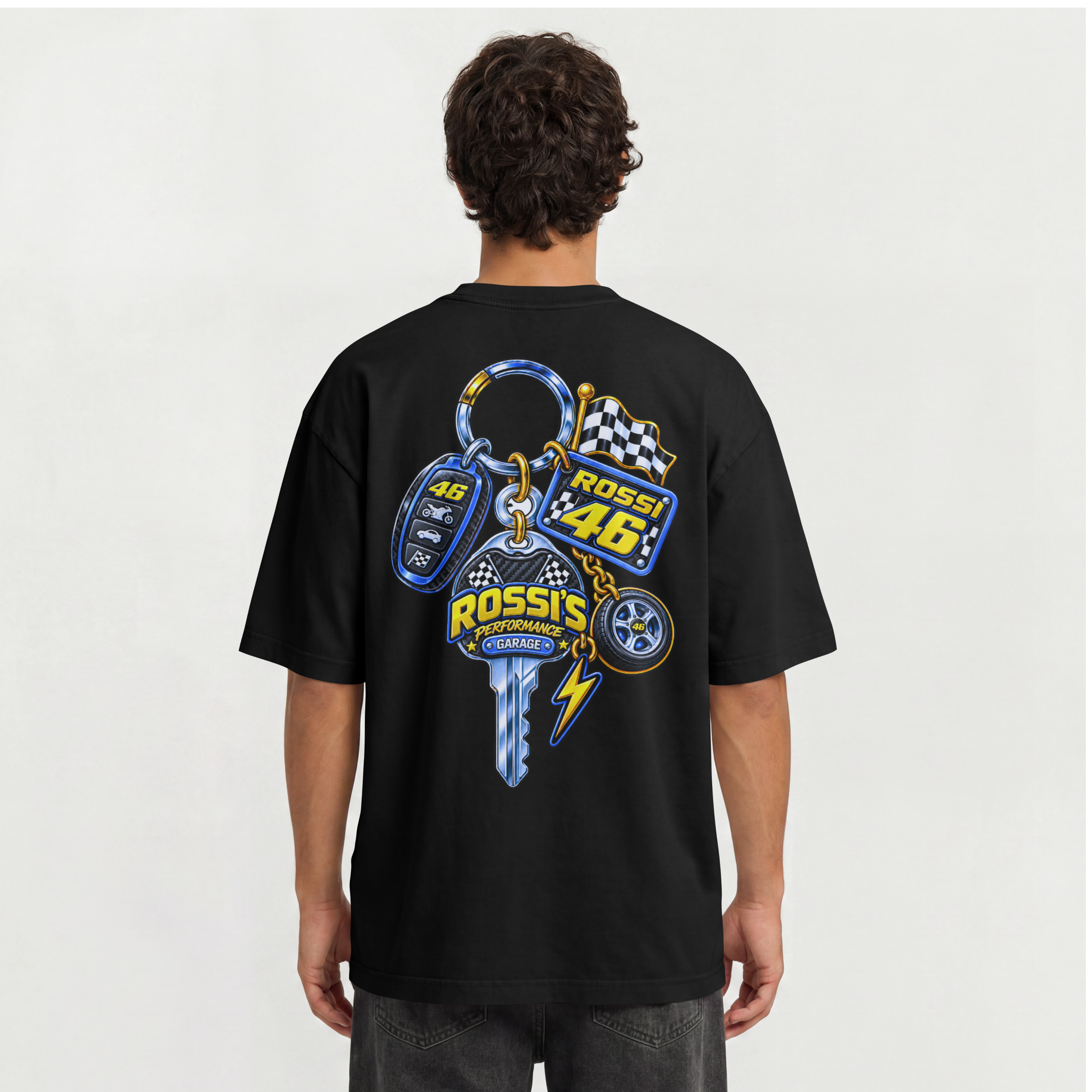 MENS RIDER OVERSIZED T SHIRT - ROSSI 46