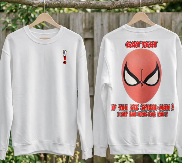 MENS FUNNY TROLL SWEATSHIRT - GAY TEST
