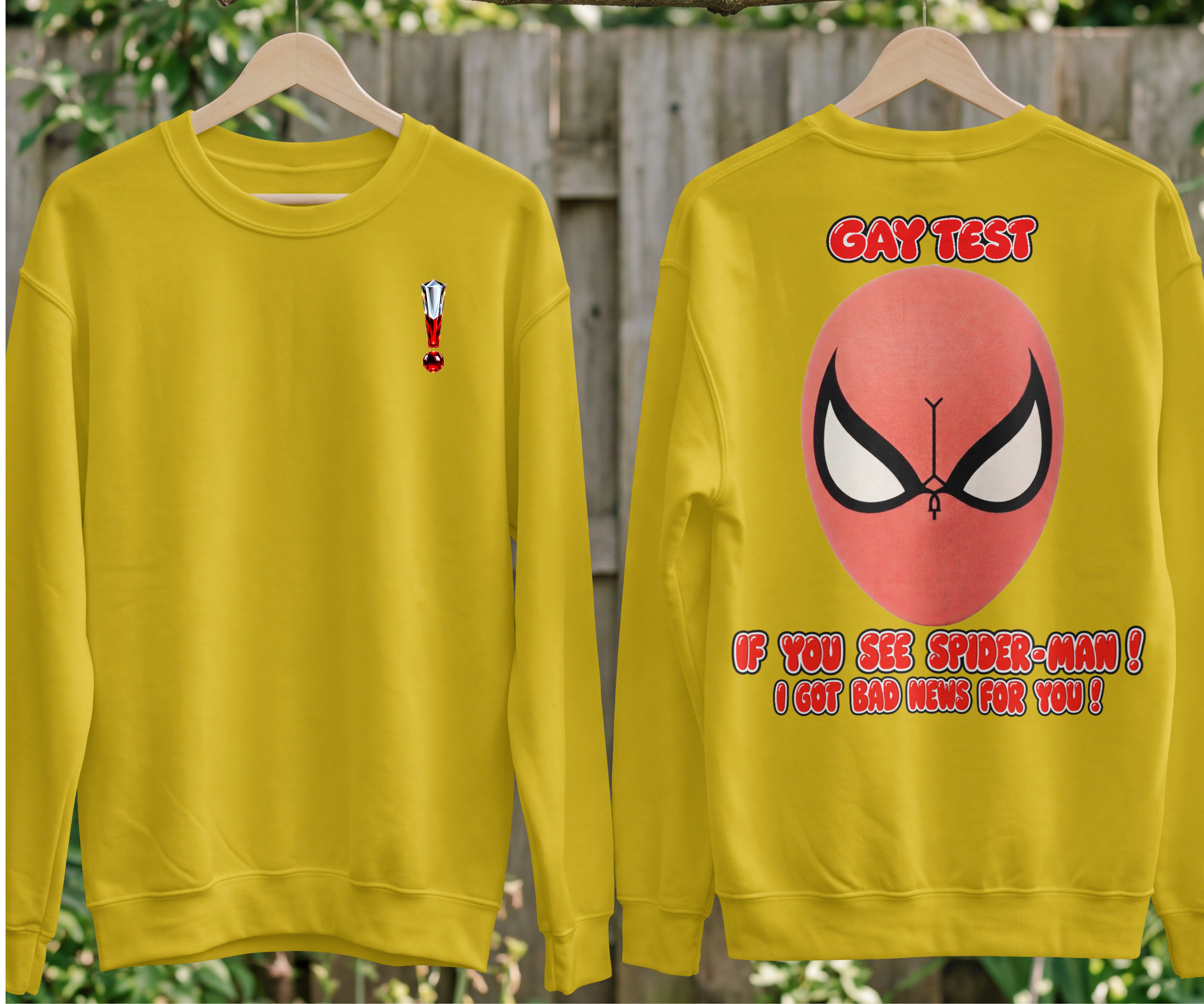 MENS FUNNY TROLL SWEATSHIRT - GAY TEST