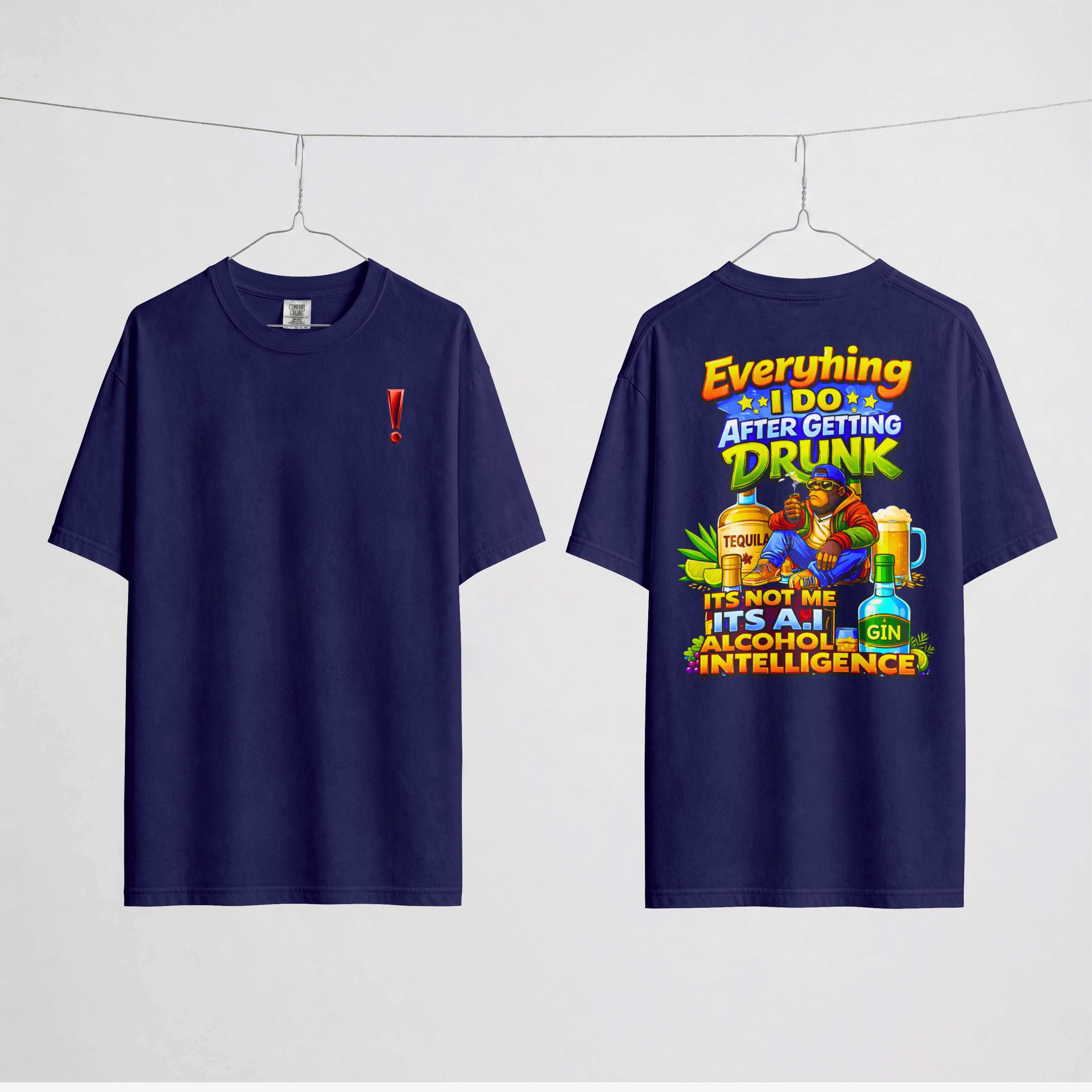 UNISEX OVERSIZED DRUNK FUNNYT-SHIRT - A.I