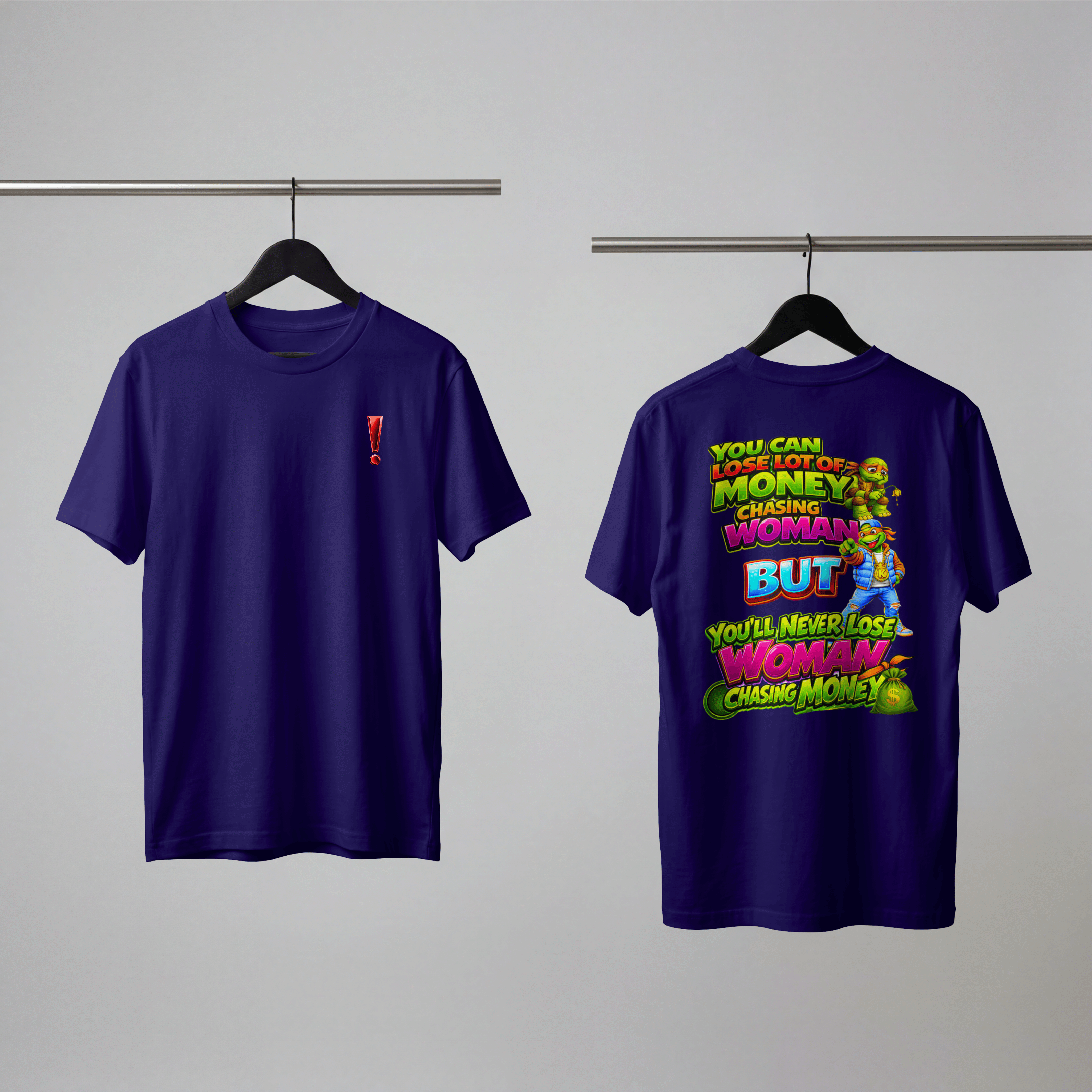 MENS MONEY MOTIVATION OVERSIZED T SHIRT - CHASING MONEY