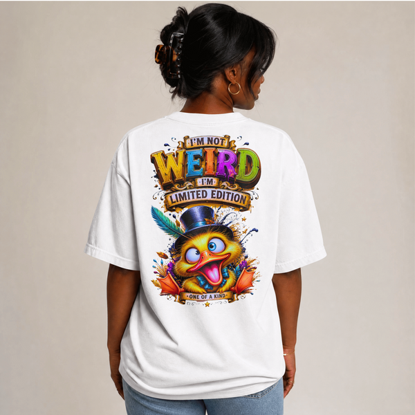 WOMENS TRENDING STREETWEAR OVWRSIZED T SHIRT - IM NOT WEIRD