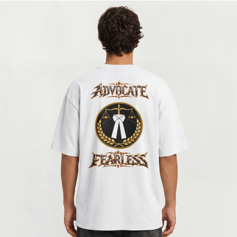 UNISEX ADVOCATE OVERSIZED T SHIRT - FEARLESS