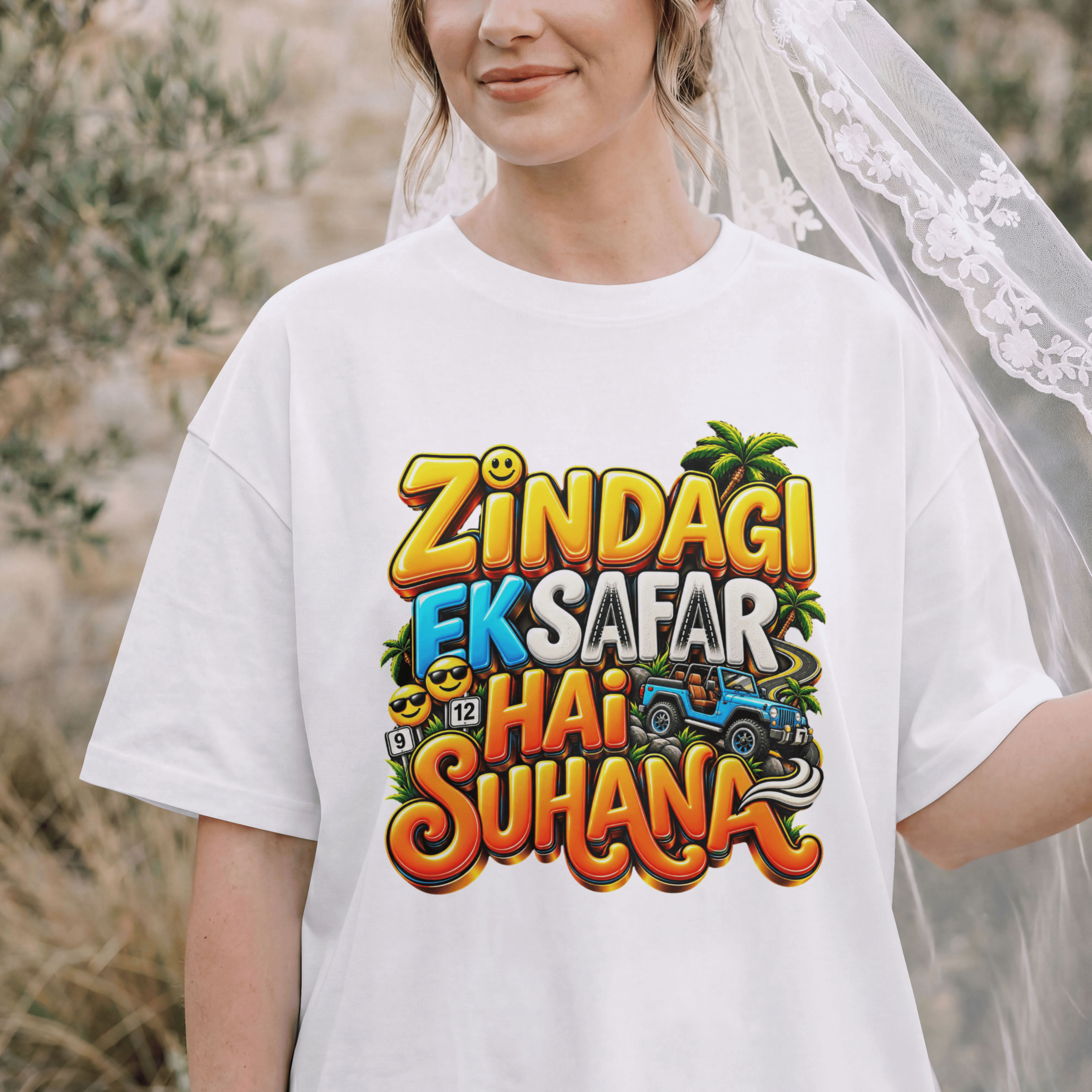 WOMENS TRENDY STREETWEAR OVERSIZED T SHIRT - ZINDAGI