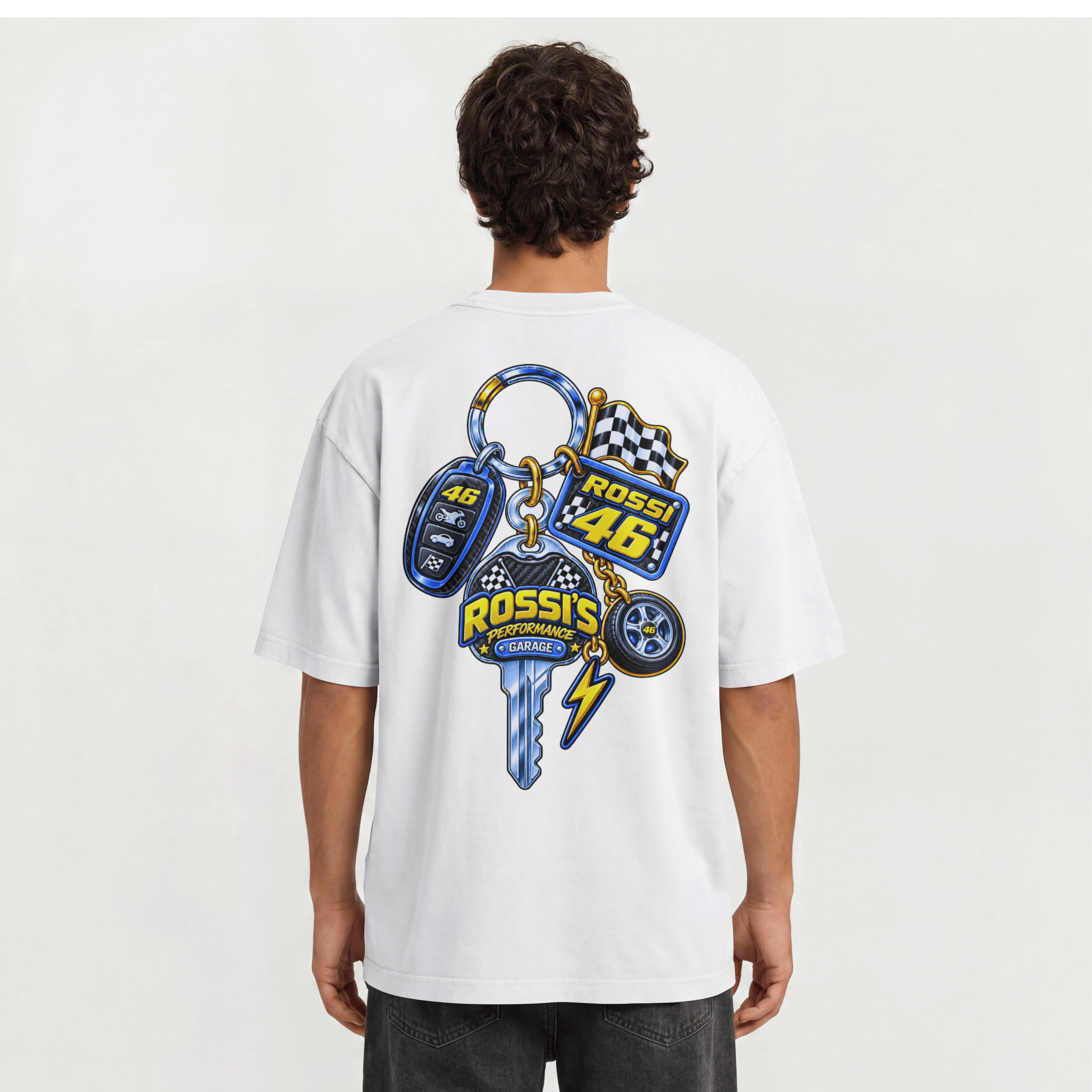 MENS RIDER OVERSIZED T SHIRT - ROSSI 46