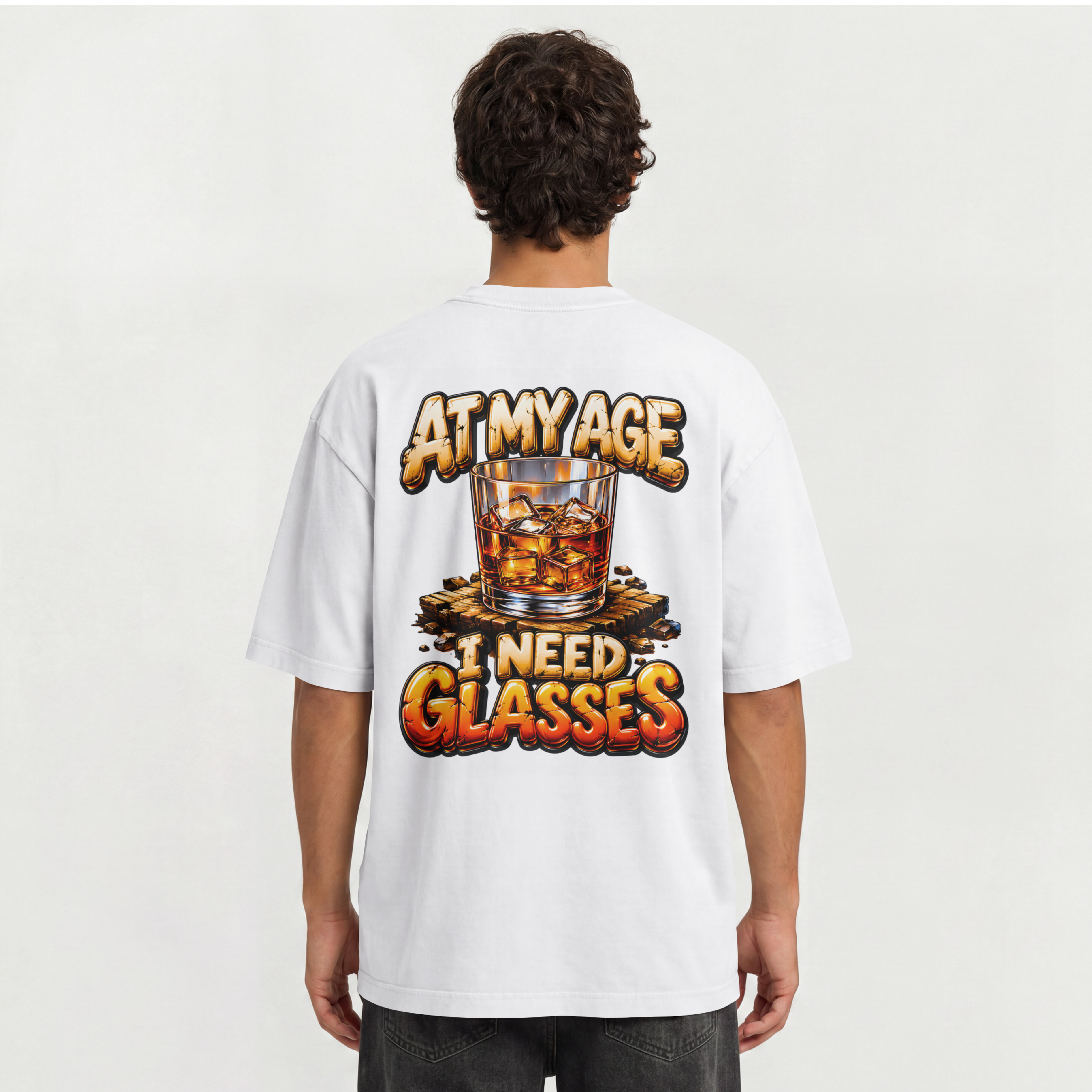 MENS TRENDY DHARU OVERSIZED T SHIRT - GLASSES