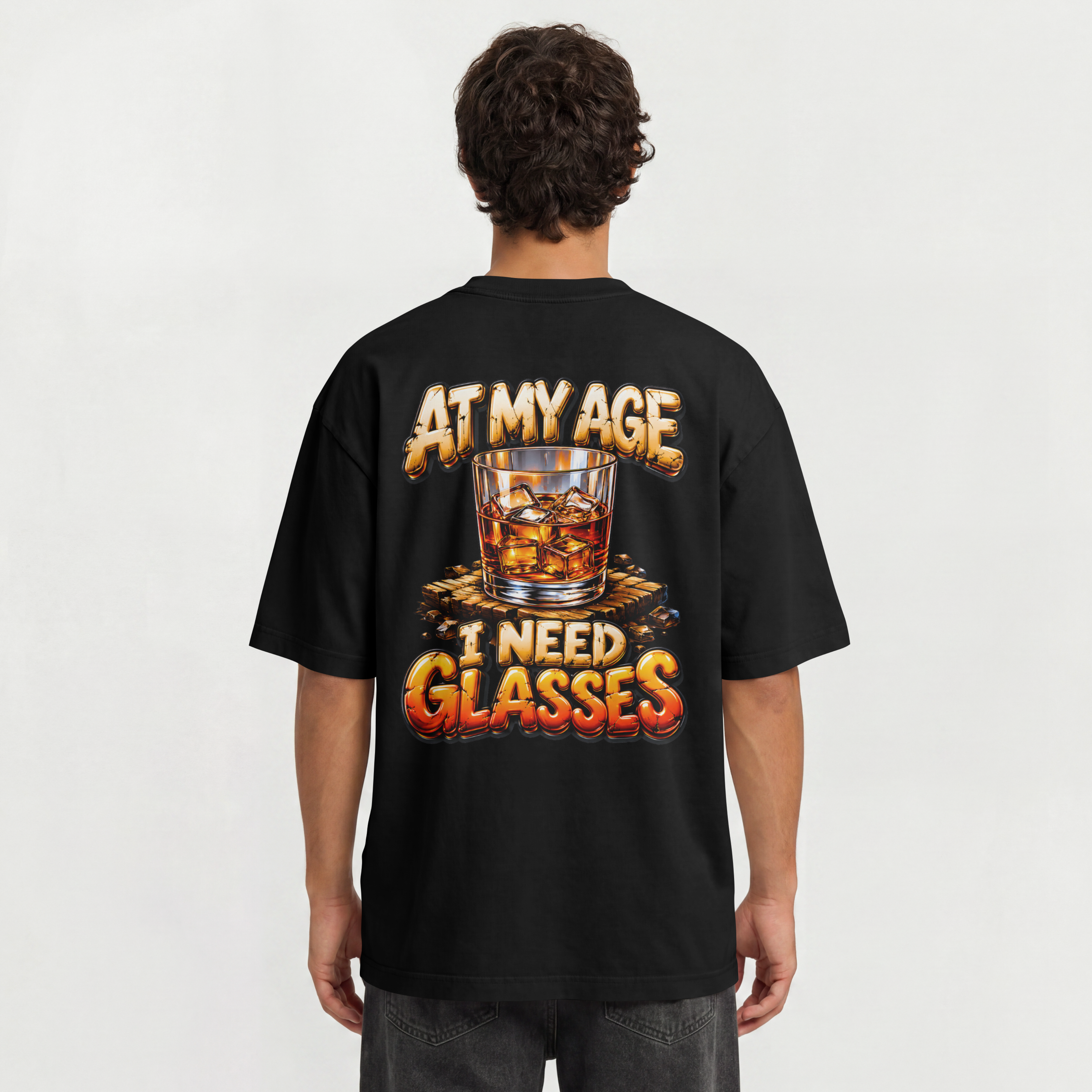 MENS TRENDY DHARU OVERSIZED T SHIRT - GLASSES