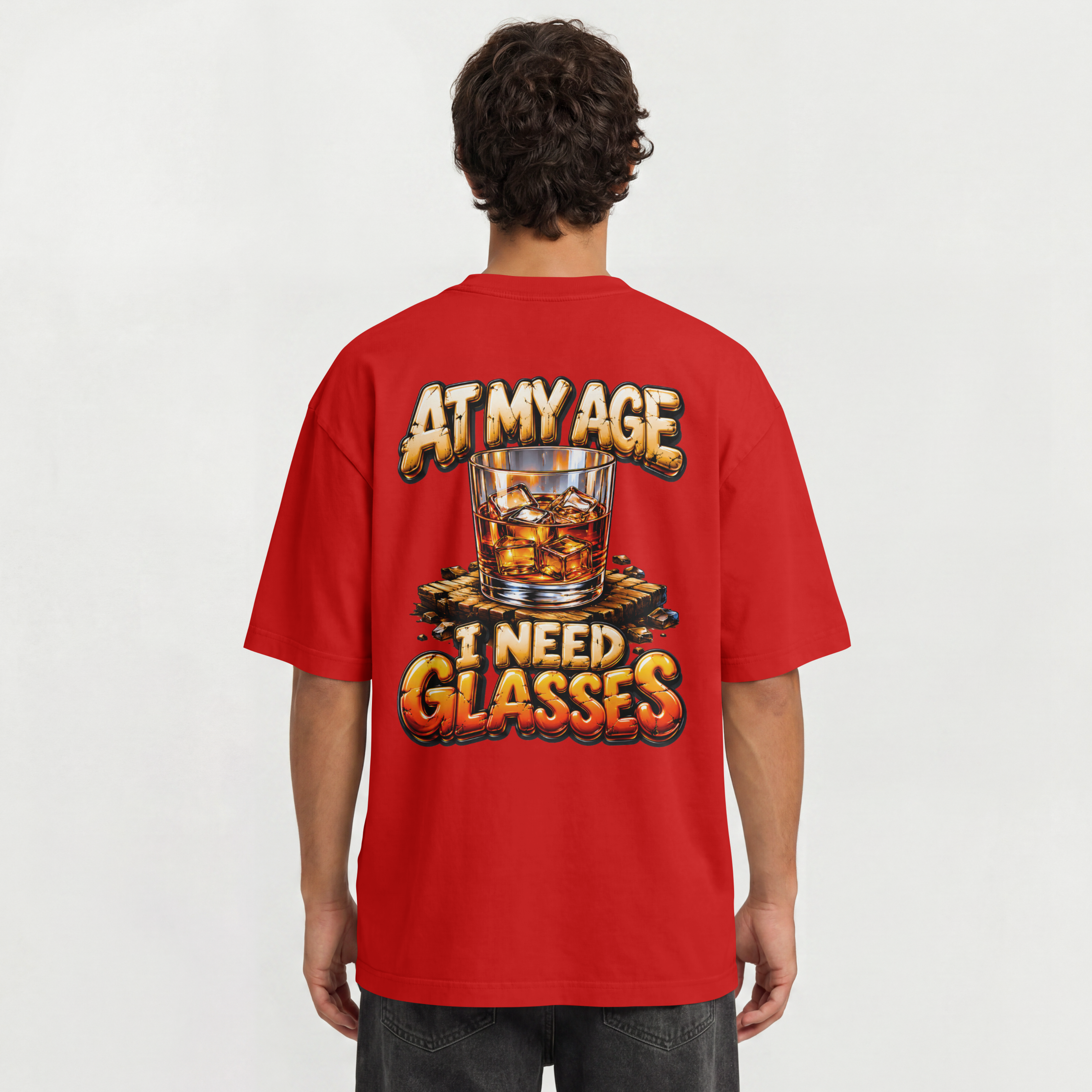 MENS TRENDY DHARU OVERSIZED T SHIRT - GLASSES