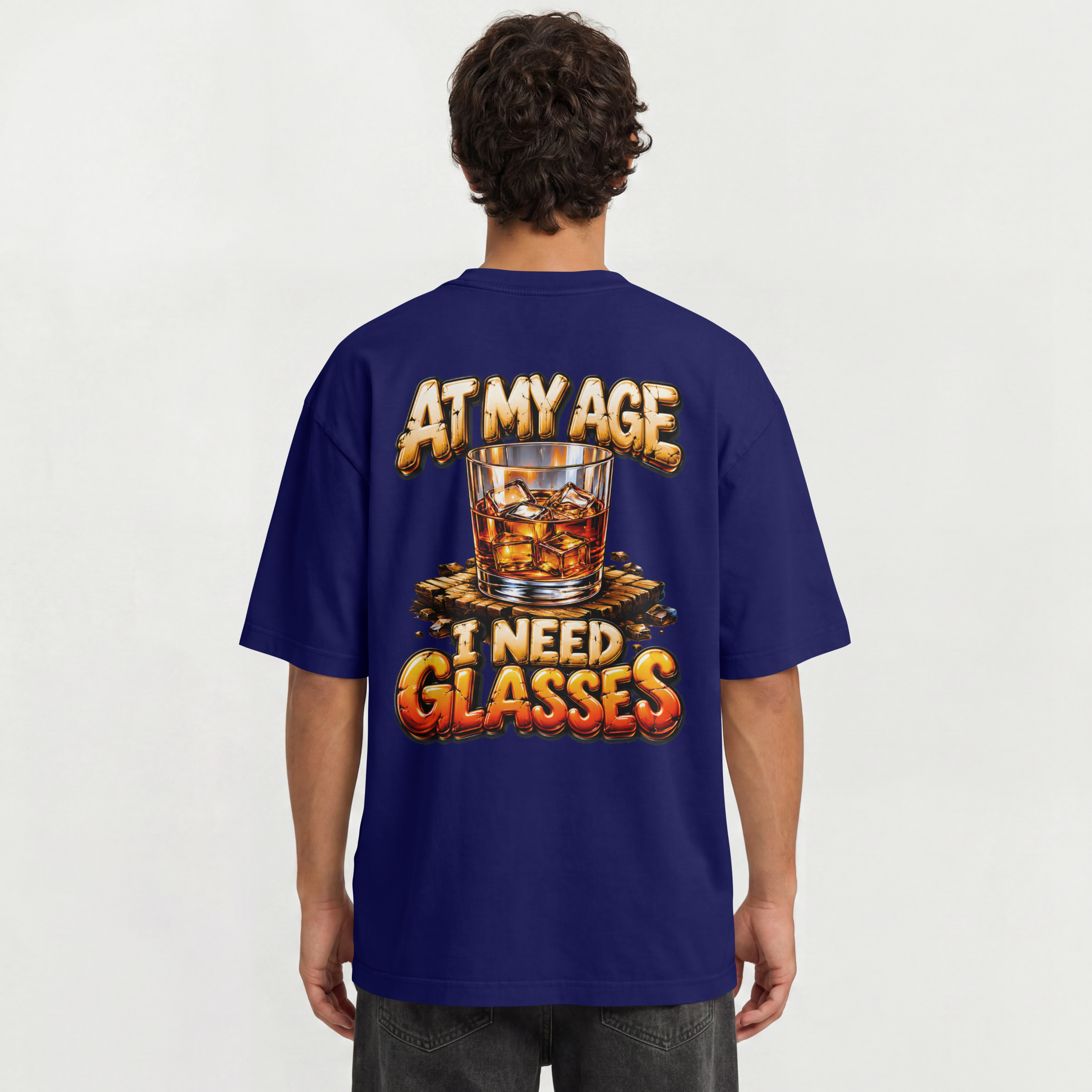 MENS TRENDY DHARU OVERSIZED T SHIRT - GLASSES