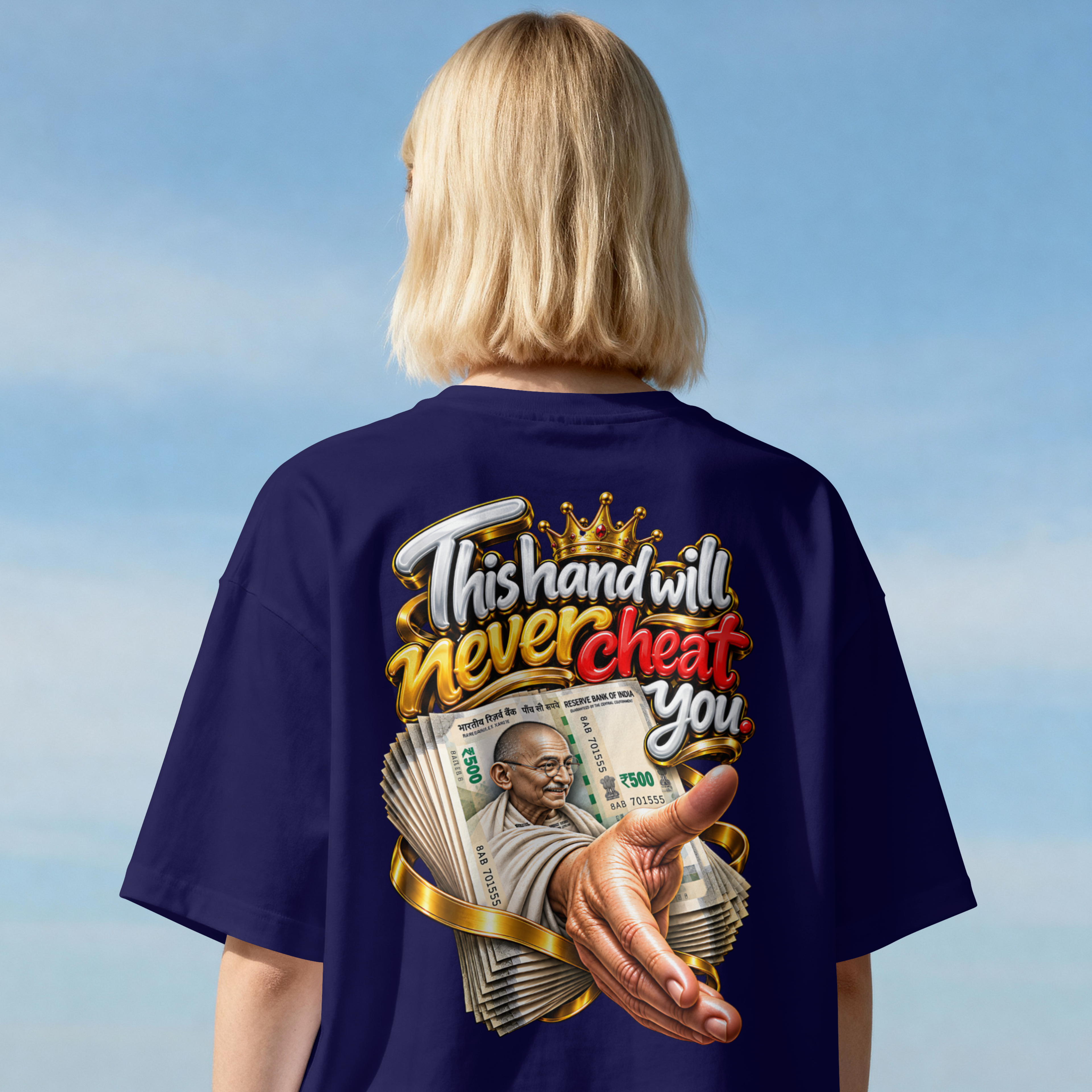 UNISEX OVERSIZED STEETWEAR - POWER OF MONEY
