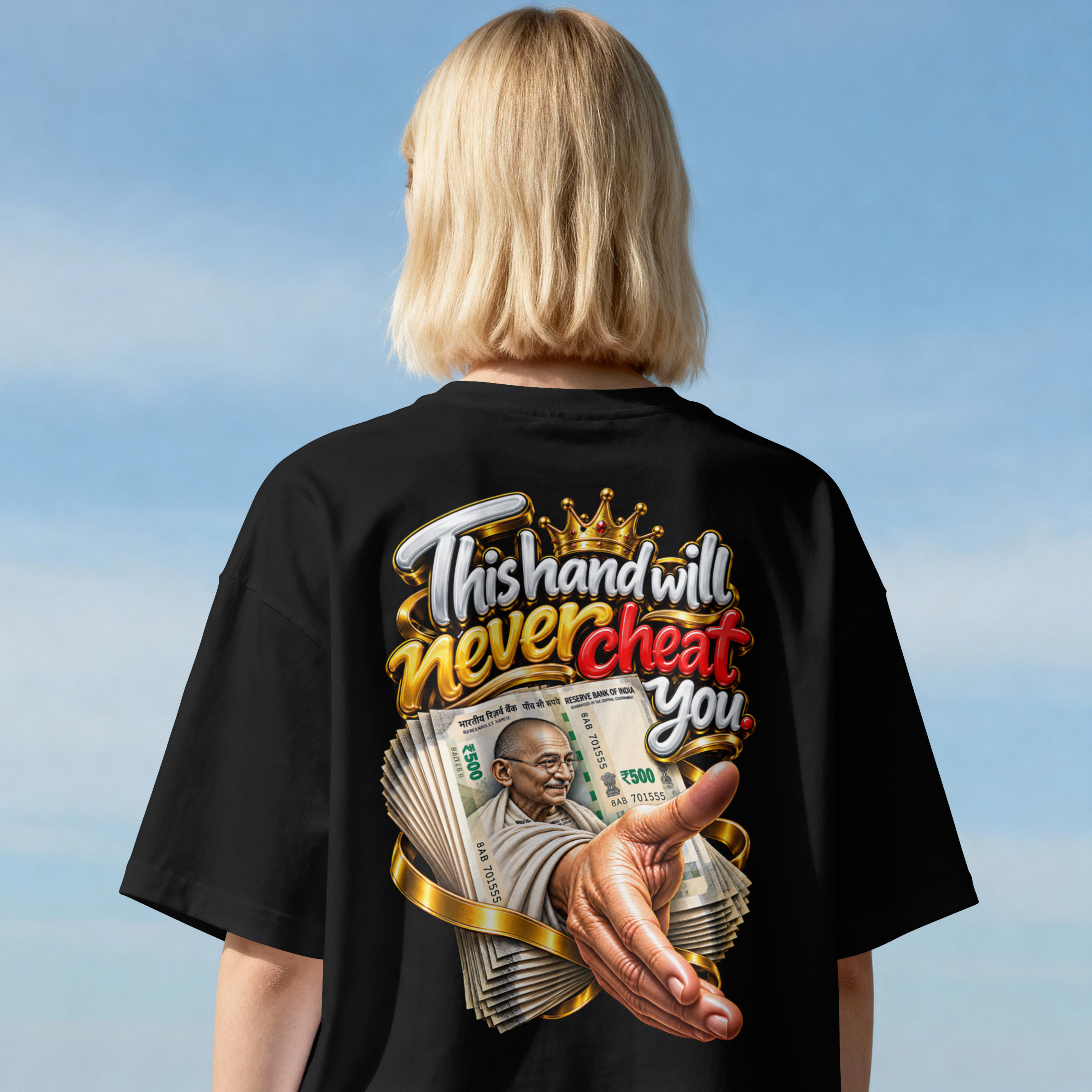 UNISEX OVERSIZED STEETWEAR - POWER OF MONEY