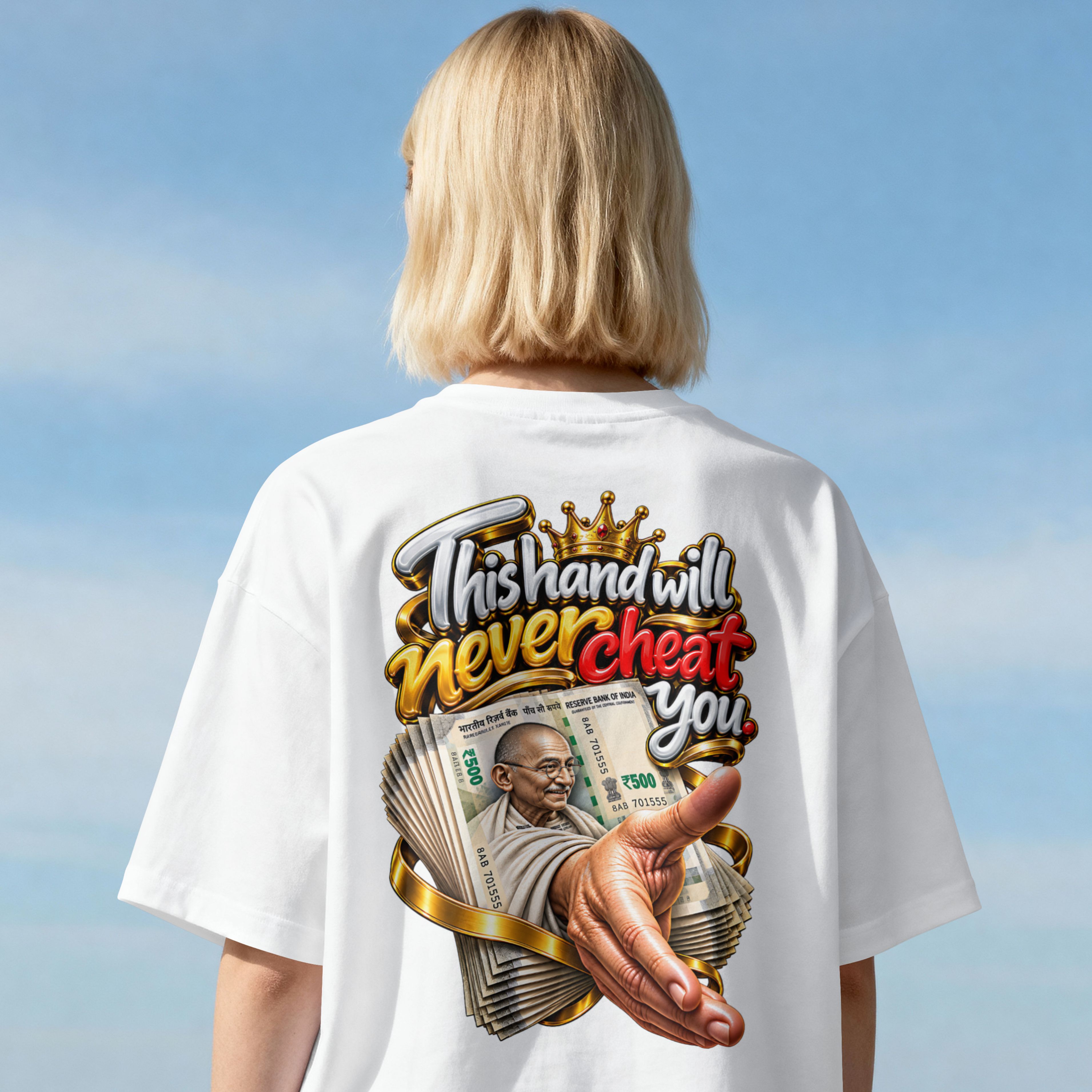 UNISEX OVERSIZED STEETWEAR - POWER OF MONEY