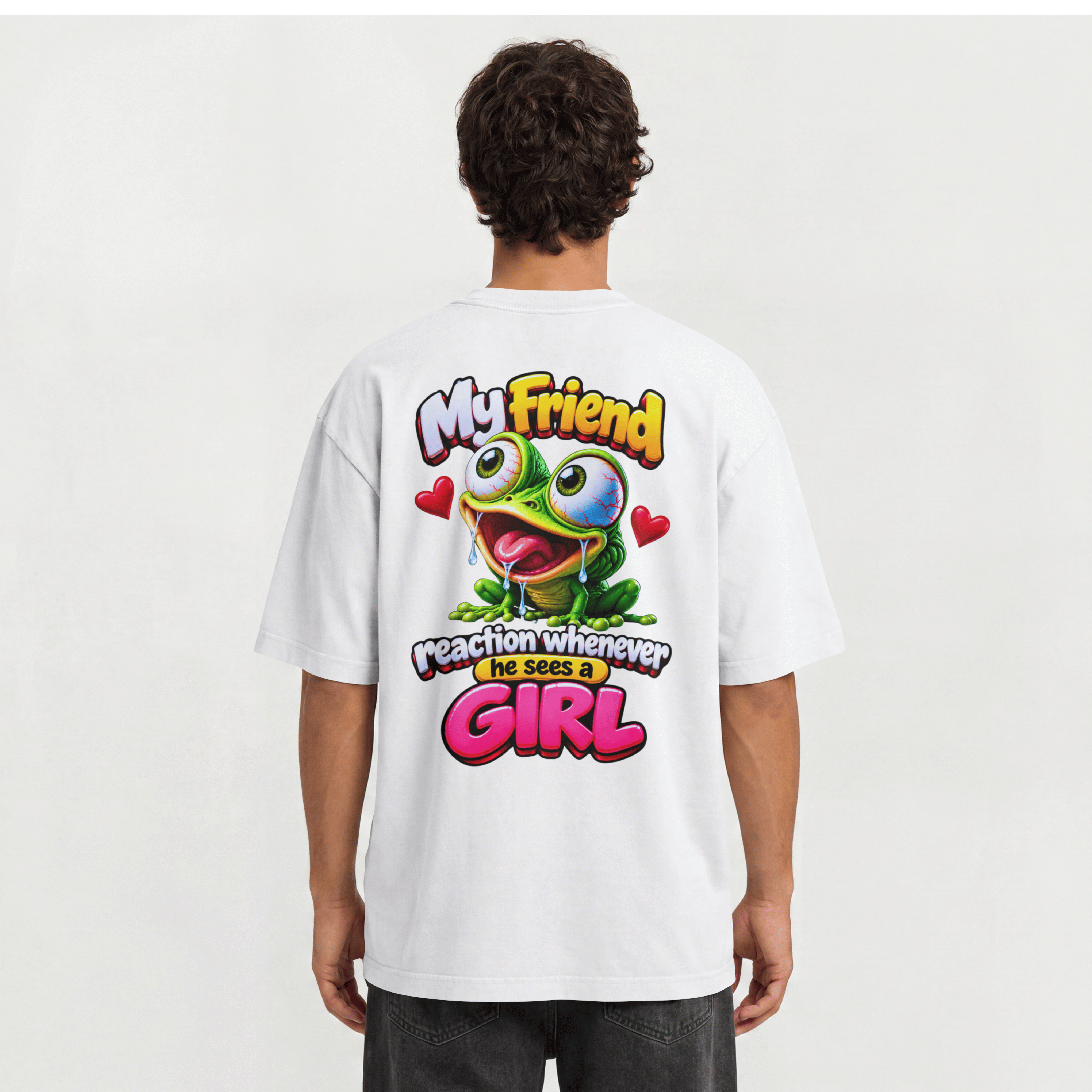 MENS FUNNY TROLL OVERSIZED T SHIRT - MY FRIEND