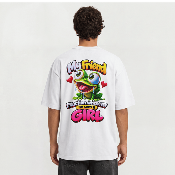 MENS FUNNY TROLL OVERSIZED T SHIRT - MY FRIEND