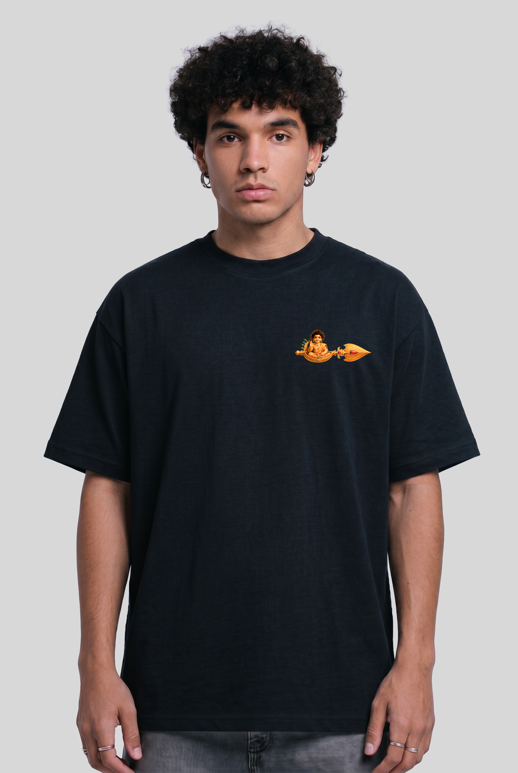 Men's PRINCE OF TAMILNADU LORD MURUGAR Cotton Oversized T-Shirt