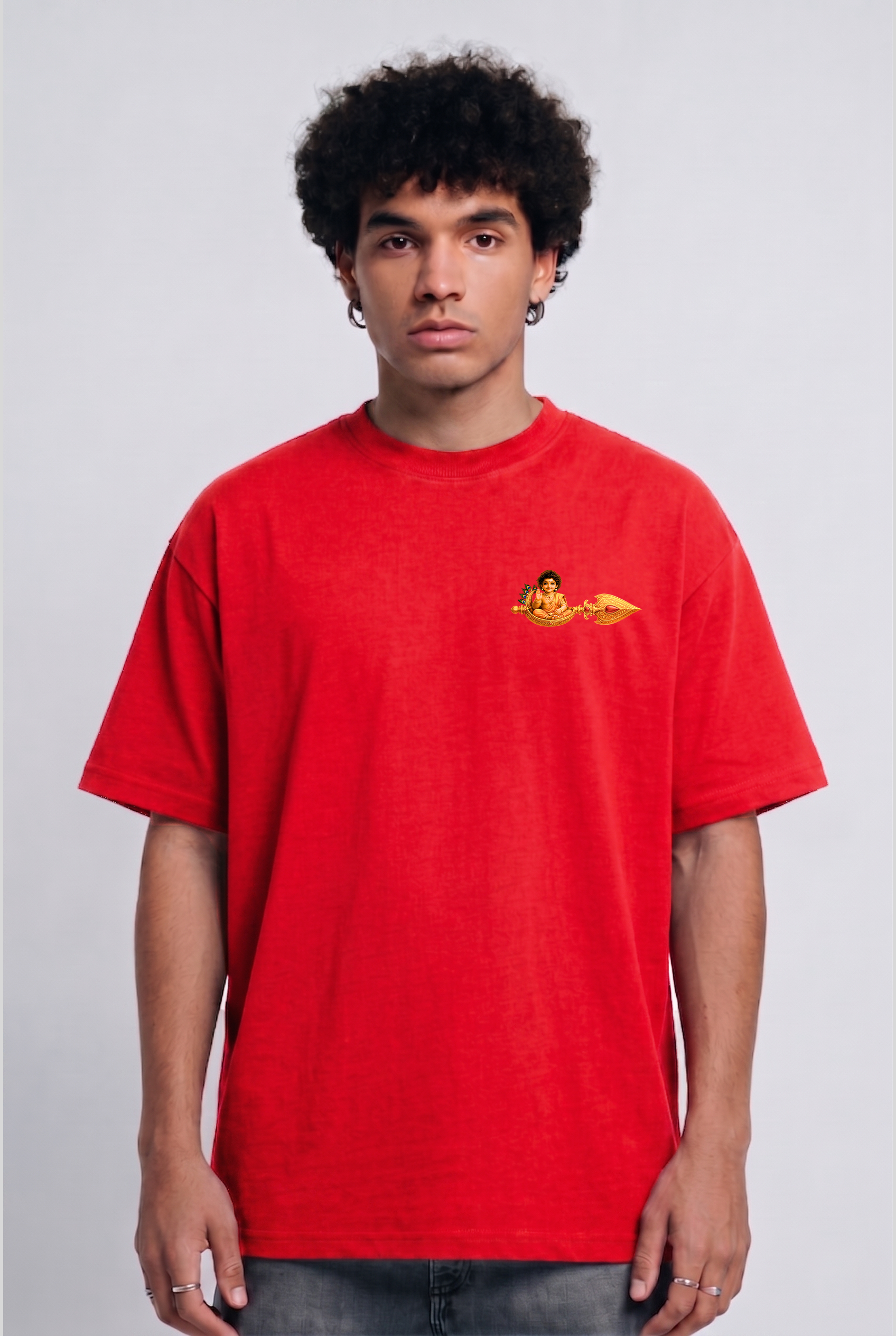 Men's PRINCE OF TAMILNADU LORD MURUGAR Cotton Oversized T-Shirt