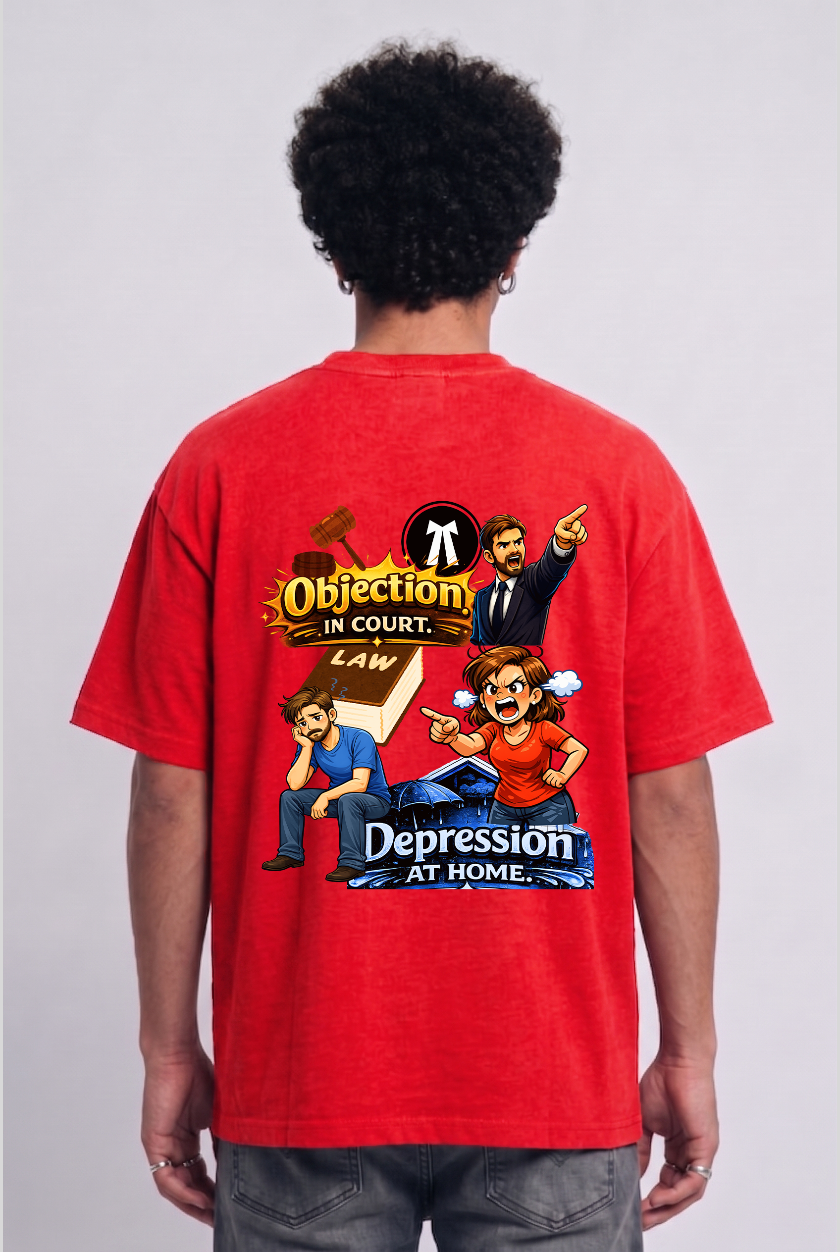 Men's Super Combed Cotton Oversized T-Shirt - Objection